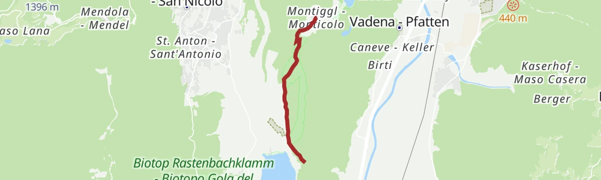 Route map: Attraverso la Valle della Primavera